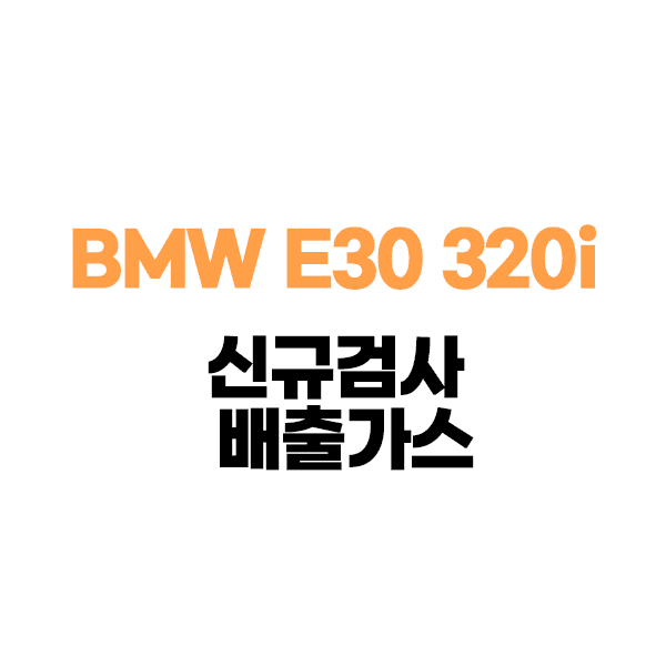 BMW E30 320i 컨버터블 배출가스
