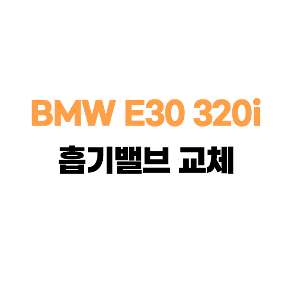 BMW E30 320i 컨버터블 흡기밸브 교체